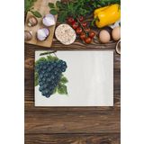 Postifull Cam Kesme Tahtası, Kalın Ve Kırılmaz Cam - Mermer Üzüm - 21 * 30Cm - Doğrama Tahtası, Mutfak Dekoru;21 X 30 Renkli - 46