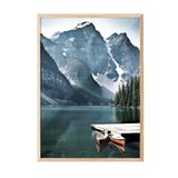 Postifull Canoes İn The Lake Çerçeveli Tablo, Ahşap Çerçeve Ve Poster, Duvar Tablosu Comfort Serisi No:108362;33 X 48 Ahşap Çerçeveli