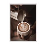 Postifull Cappuccino Art Çerçeveli Tablo, Beyaz Çerçeve Ve Poster, Duvar Tablosu Comfort Serisi No:108405;30 X 40 Beyaz Çerçeveli