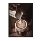 Postifull Cappuccino Art Çerçeveli Tablo, Siyah Çerçeve Ve Poster, Duvar Tablosu Comfort Serisi No:108405;70 X 100 Siyah Çerçeveli