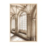 Postifull Castle Sunlight Çerçeveli Tablo, Ahşap Çerçeve Ve Poster, Duvar Tablosu Comfort Serisi No:108319;13 X 18 Ahşap Çerçeveli