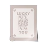 Postifull Çerçevesiz Poster, Illüstrasyon Çizim - Bej Lucky You, Duvar Posteri, Duvar Dekoru, Hd Baskı, Kalın;50 X 70 Renkli - 10