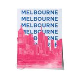 Postifull Çerçevesiz Poster İllüstrasyon Şehir - Melbourne, Şehirler Serisi, Duvar Posteri, Hd Baskı, Kalın Ar;50 X 70 Renkli - 2
