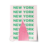 Postifull Çerçevesiz Poster İllüstrasyon Şehir - New York, Şehirler Serisi, Duvar Posteri, Hd Baskı, Kalın Arş;50 X 70 Renkli - 3