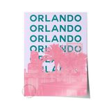 Postifull Çerçevesiz Poster İllüstrasyon Şehir - Orlando, Şehirler Serisi, Duvar Posteri, Hd Baskı, Kalın Arşi;50 X 70 Renkli - 20