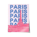 Postifull Çerçevesiz Poster İllüstrasyon Şehir - Paris, Şehirler Serisi, Duvar Posteri, Hd Baskı, Kalın Arşivs;50 X 70 Renkli - 21