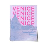 Postifull Çerçevesiz Poster İllüstrasyon Şehir - Venice, Şehirler Serisi, Duvar Posteri, Hd Baskı, Kalın Arşiv;50 X 70 Renkli - 25