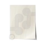 Postifull Çerçevesiz Poster Soyut İskandinav Serisi, İskandinav Tablo, Duvar Posteri, Hd Baskı, Kalın Arşivsel;30 X 42 Renkli - 16