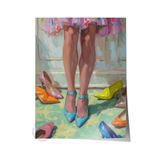 Postifull Çerçevesiz Poster Tablo, Duvar Posteri, Sanatsal Hd Baskı, Mavi Moda Topuklular, Maximalist No:15;30 X 40 Renkli - 22