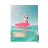 Postifull Çerçevesiz Poster, Yaz Temalı Tablo No:120, Şişme Flamingo Fotoğrafı, Pembe Poster, Dikey;33 X 48 Renkli - 5