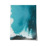 Postifull Çerçevesiz Poster, Yaz Temalı Tablo No:164, Dalga Ve Kayalar Fotoğrafı, Mavi Poster, Dikey;13 X 18 Renkli - 22