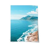 Postifull Çerçevesiz Poster, Yaz Temalı Tablo No:170, Uçurum Ve Deniz Fotoğrafı, Mavi Poster, Dikey;70 X 100 Renkli - 5