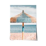 Postifull Çerçevesiz Poster, Yaz Temalı Tablo No:180, Şemsiye Altında Sahil Fotoğrafı, Mavi Poster, Dikey;15 X 21 Renkli - 14