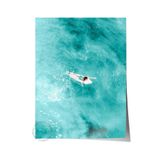 Postifull Çerçevesiz Poster, Yaz Temalı Tablo No:182, Deniz Üzerinde Yüzen Fotoğrafı, Mavi Poster, Dikey;10 X 15 Renkli - 16