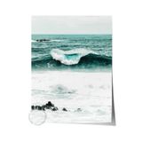 Postifull Çerçevesiz Poster, Yaz Temalı Tablo No:193, Dalga Ve Köpükler Fotoğrafı, Beyaz Poster, Dikey;10 X 15 Renkli - 3
