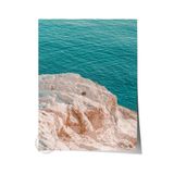 Postifull Çerçevesiz Poster, Yaz Temalı Tablo No:200, Kayalık Ve Deniz Fotoğrafı, Yeşil Poster, Dikey;33 X 48 Renkli - 1