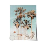 Postifull Çerçevesiz Poster, Yaz Temalı Tablo No:231, Palmiye Ve Mavi Gökyüzü Fotoğrafı, Krem Poster, Dikey;33 X 48 Renkli - 15