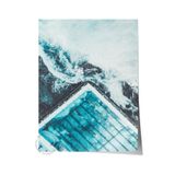 Postifull Çerçevesiz Poster, Yaz Temalı Tablo No:27, Köşedeki Dalga Fotoğrafı, Mavi Poster, Dikey;50 X 70 Renkli - 12