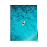 Postifull Çerçevesiz Poster, Yaz Temalı Tablo No:5, Okyanusta Yüzen Fotoğrafı, Mavi Poster, Dikey;21 X 30 Renkli - 15
