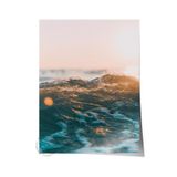Postifull Çerçevesiz Poster, Yaz Temalı Tablo No:61, Köpüklü Dalgalar Fotoğrafı, Mavi Poster, Dikey;50 X 70 Renkli - 20