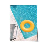 Postifull Çerçevesiz Poster, Yaz Temalı Tablo No:71, Havuzda Sarı Halka Fotoğrafı, Mavi Poster, Dikey;21 X 30 Renkli - 7