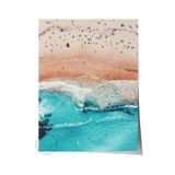Postifull Çerçevesiz Poster, Yaz Temalı Tablo No:99, Plaj Üstten Görünüm Fotoğrafı, Mavi Poster, Dikey;21 X 30 Renkli - 1
