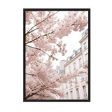 Postifull Cherry Branches Çerçeveli Tablo, Siyah Çerçeve Ve Poster, Duvar Tablosu Comfort Serisi No:108367;21 X 30 Siyah Çerçeveli