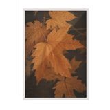 Postifull Close Up Leaf Çerçeveli Tablo, Beyaz Çerçeve Ve Poster, Dikey Duvar Tablosu Comfort Serisi No:108350;30 X 40 Beyaz Çerçeveli