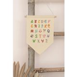 Postifull Çocuk Odası Dekor, Duvar Süsü, Ahşap Bebek Odası Dekor, Canvas Flama, Alfabe Ve Haycanlar;70 X 100 Renkli - 19
