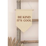 Postifull Çocuk Odası Dekor, Duvar Süsü, Ahşap Bebek Odası Dekor, Canvas Flama, Be Kind It'S Cool - Kahverengi;50 X 70 Renkli - 2