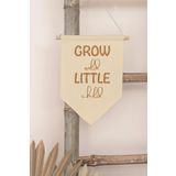 Postifull Çocuk Odası Dekor, Duvar Süsü, Ahşap Bebek Odası Dekor, Canvas Flama, Grow Wild Little Child - Sarı;30 X 40 Renkli - 3
