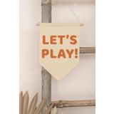 Postifull Çocuk Odası Dekor, Duvar Süsü, Ahşap Bebek Odası Dekor, Canvas Flama, Let'S Play - Turuncu;21 X 30 Renkli - 10