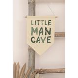 Postifull Çocuk Odası Dekor, Duvar Süsü, Ahşap Bebek Odası Dekor, Canvas Flama, Little Man Cave - Açık Yeşil;70 X 100 Renkli - 12