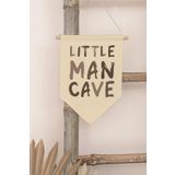 Postifull Çocuk Odası Dekor, Duvar Süsü, Ahşap Bebek Odası Dekor, Canvas Flama, Little Man Cave - Kahverengi;50 X 70 Renkli - 13