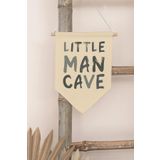 Postifull Çocuk Odası Dekor, Duvar Süsü, Ahşap Bebek Odası Dekor, Canvas Flama, Little Man Cave - Mavi;21 X 30 Renkli - 11