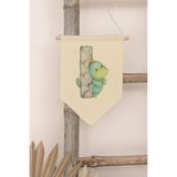 Postifull Çocuk Odası Dekor, Duvar Süsü, Ahşap Bebek Odası Dekor, Canvas Flama, Safari Ve Hayvanlı I Harfi;70 X 100 Renkli - 9