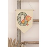 Postifull Çocuk Odası Dekor, Duvar Süsü, Ahşap Bebek Odası Dekor, Canvas Flama, Safari Ve Hayvanlı O Harfi;50 X 70 Renkli - 15