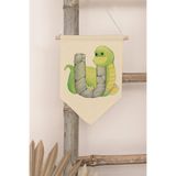 Postifull Çocuk Odası Dekor, Duvar Süsü, Ahşap Bebek Odası Dekor, Canvas Flama, Safari Ve Hayvanlı U Harfi;21 X 30 Renkli - 21
