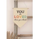 Postifull Çocuk Odası Dekor, Duvar Süsü, Ahşap Bebek Odası Dekor, Canvas Flama, You Are Loved - Renkli;21 X 30 Renkli - 20
