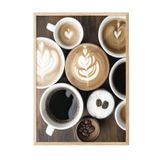 Postifull Coffee Varieties Çerçeveli Tablo, Ahşap Çerçeve Ve Poster, Duvar Tablosu Comfort Serisi No:108401;30 X 42 Ahşap Çerçeveli