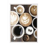 Postifull Coffee Varieties Çerçeveli Tablo, Beyaz Çerçeve Ve Poster, Duvar Tablosu Comfort Serisi No:108401;10 X 15 Beyaz Çerçeveli