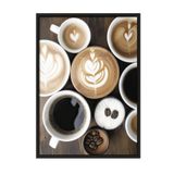 Postifull Coffee Varieties Çerçeveli Tablo, Siyah Çerçeve Ve Poster, Duvar Tablosu Comfort Serisi No:108401;13 X 18 Siyah Çerçeveli