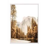 Postifull Colourful Yosemite Çerçeveli Tablo, Beyaz Çerçeve Ve Poster, Duvar Tablosu Comfort Serisi No:108346;30 X 40 Beyaz Çerçeveli