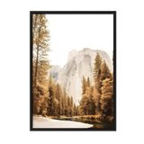 Postifull Colourful Yosemite Çerçeveli Tablo, Siyah Çerçeve Ve Poster, Duvar Tablosu Comfort Serisi No:108346;70 X 100 Siyah Çerçeveli