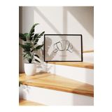 Postifull Croissant Line Art Çerçeveli Tablo, Siyah Çerçeve Ve Poster, Duvar Tablosu Comfort Serisi No:108558;13 X 18 Siyah Çerçeveli