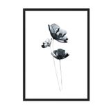 Postifull Dark Flowers Çerçeveli Tablo, Siyah Çerçeve Ve Poster, Dikey Duvar Tablosu Comfort Serisi No:108517;10 X 15 Siyah Çerçeveli