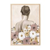 Postifull Dress Of Flowers Çerçeveli Tablo, Ahşap Çerçeve Ve Poster, Duvar Tablosu Comfort Serisi No:108431;10 X 15 Ahşap Çerçeveli
