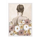 Postifull Dress Of Flowers Çerçeveli Tablo, Beyaz Çerçeve Ve Poster, Duvar Tablosu Comfort Serisi No:108431;13 X 18 Beyaz Çerçeveli