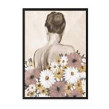 Postifull Dress Of Flowers Çerçeveli Tablo, Siyah Çerçeve Ve Poster, Duvar Tablosu Comfort Serisi No:108431;13 X 18 Siyah Çerçeveli