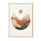 Postifull Earth Sphere Çerçeveli Tablo, Ahşap Çerçeve Ve Poster, Dikey Duvar Tablosu Comfort Serisi No:108330;10 X 15 Ahşap Çerçeveli